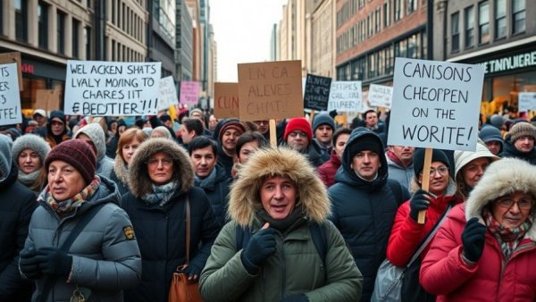 Protest against ICE presence at Michigan healthcare facilities.