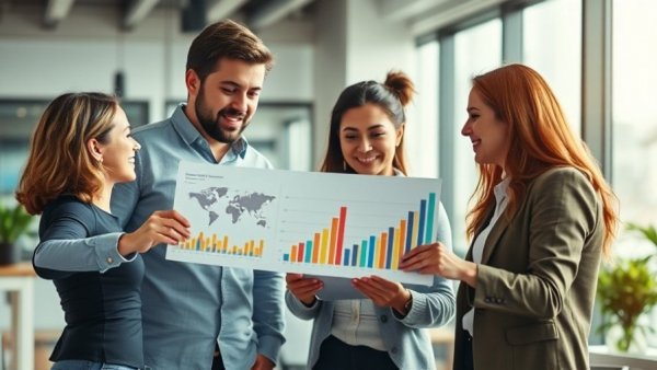 AI Growth in Marketing 2026: Professionals reviewing data on innovative charts.