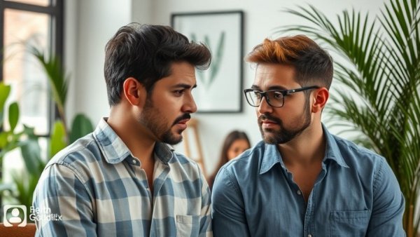 Delve founders in discussion with modern decor background.