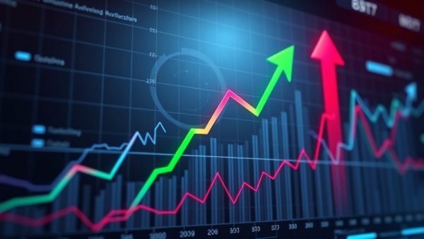 Futuristic graph illustrating digital transformation in real estate with dynamic analytics