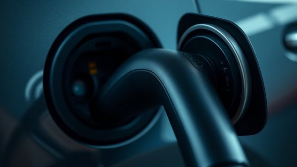 Close-up of EV charging plug in Michigan network expansion.