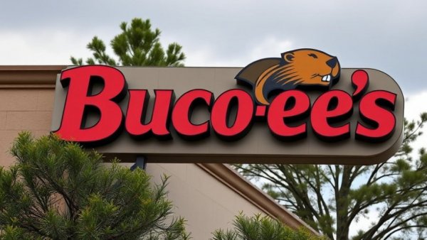 Buc-ee's Ohio location sign with iconic beaver logo.