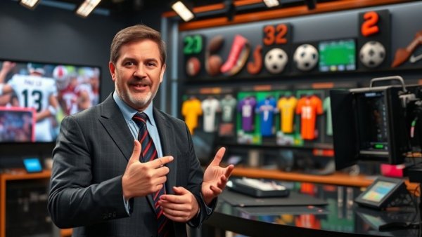 Ireland Contracting Nightly Sports Call studio scene with broadcaster