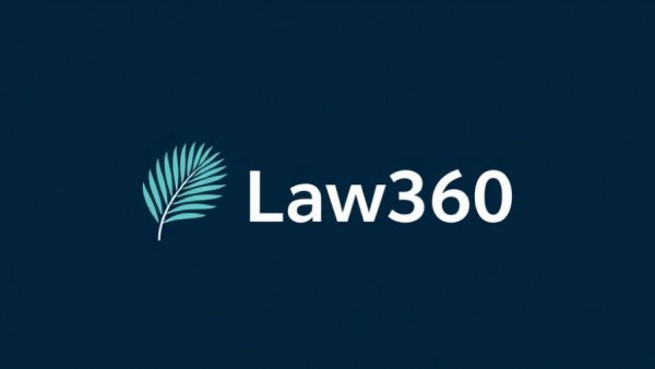 Logo of Law360 on a dark blue background.
