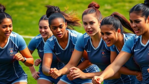 Michigan Women's Lacrosse team huddle before contest.