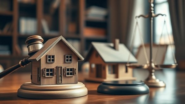 Legal elements symbolizing real estate in Michigan