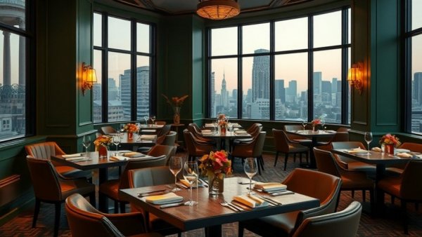 Private dining area in Metro Detroit restaurant with warm ambiance.