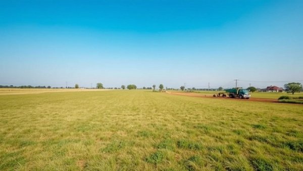 Construction site for townhomes in Hurricane WV, empty grassy field
