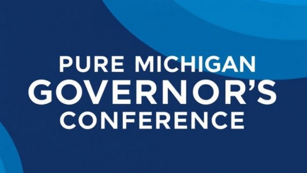 Pure Michigan Governor's Conference promotional poster with logo.