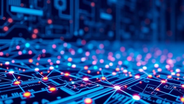 AI-driven start-ups innovation depicted in futuristic digital grid with industry icons.