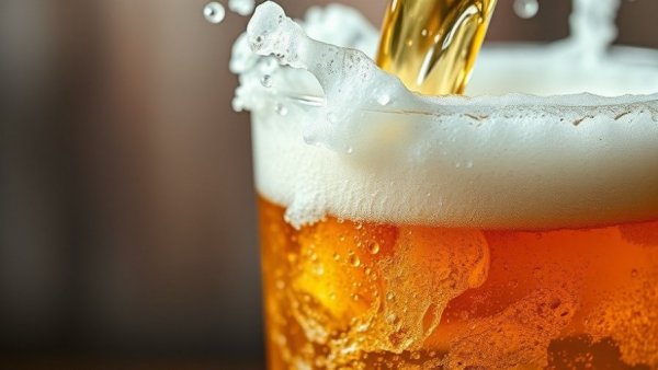 Close-up of amber beer pour symbolizing Michigan's anti-prohibition milestone.