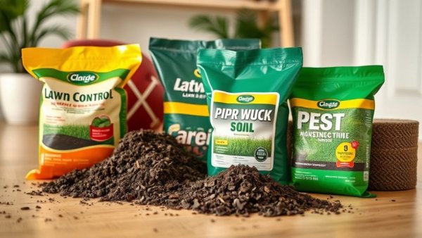 Assorted lawn care products including soil and fertilizer, Shelby MI