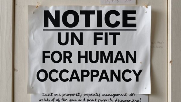 Unfit occupancy notice for poor property management tenant frustrations.