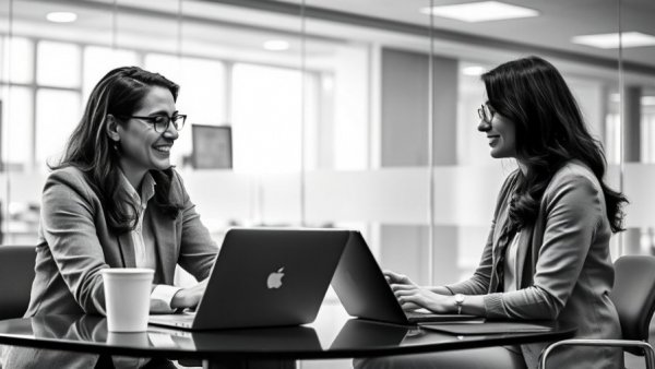 Team discussing an integrated digital marketing strategy in office.