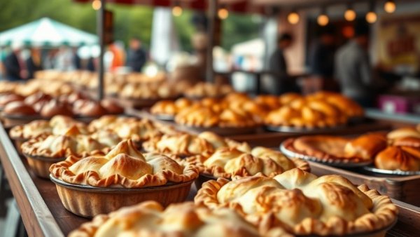 National Cherry Festival food experience with assorted pies