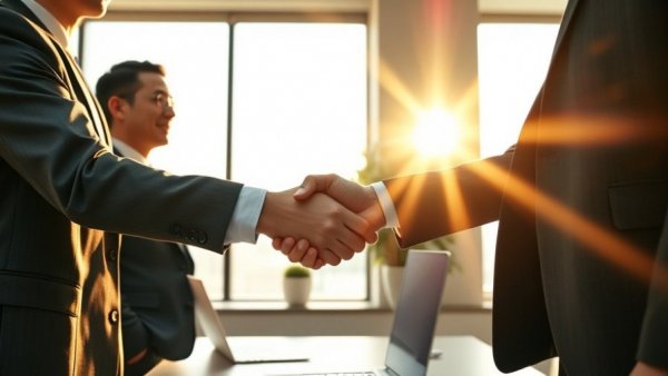 Women Entrepreneurs Over 50 shaking hands in office.