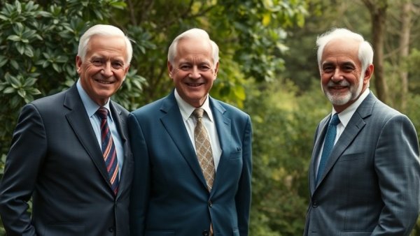 Iron Nation funding team, three men smiling in suits.