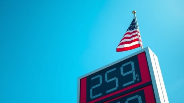 Gas prices impacting shipping costs, American flag prominent.