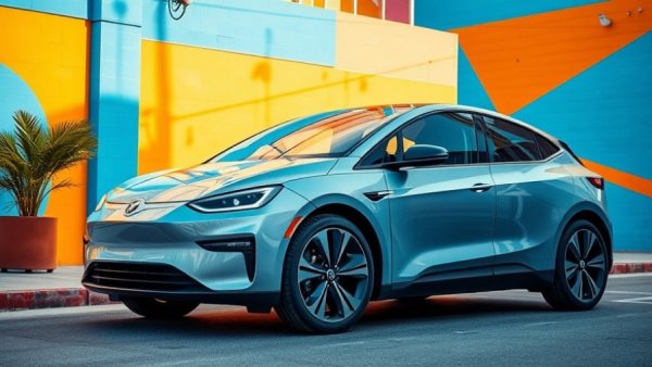 Sleek modern electric vehicle highlighting used EV sales increase.