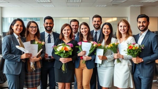 Group celebrating MHA Keystone Center Speak-up! Award in office.