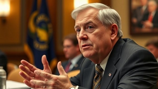 Official discusses Michigan election security legislation at meeting.