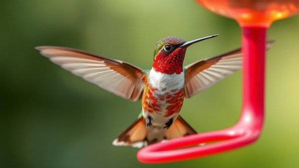 Ruby-throated hummingbird sighting in Michigan.