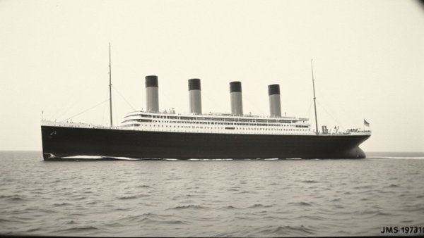Historic photo of RMS Titanic, Michigan Titanic tragedy history