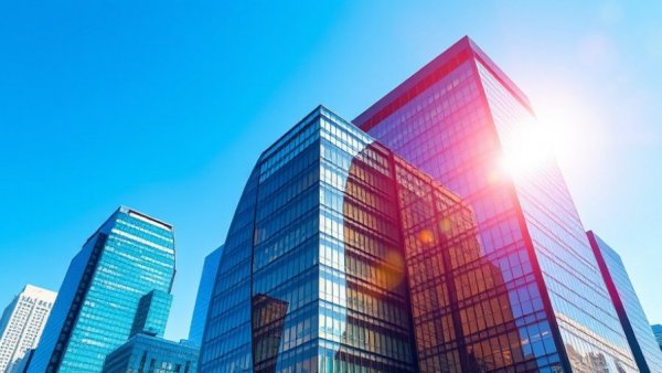 Modern skyscraper representing business growth in China.