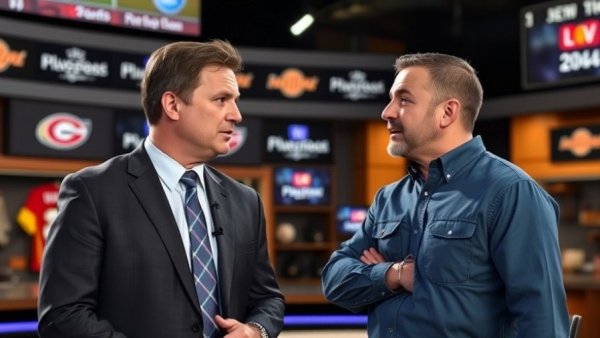 April 2026 sports trends broadcast with hosts in discussion.