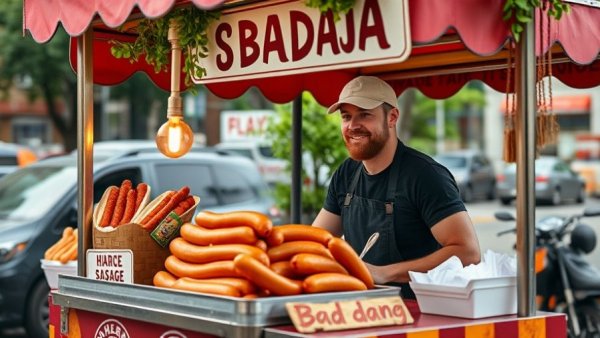 Vendor promoting Bad Dawg vendor model micro-business growth