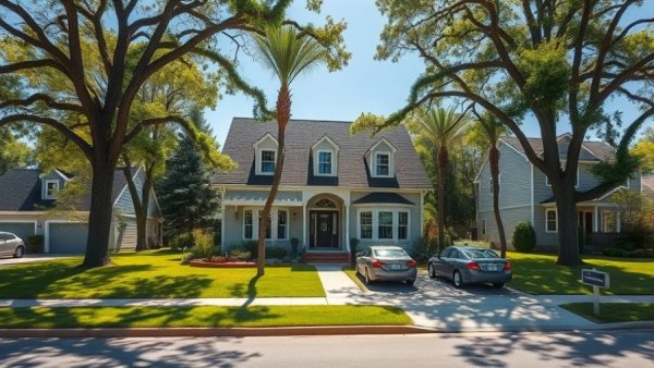Suburban townhouse with cars and trees in Franklin Township.
