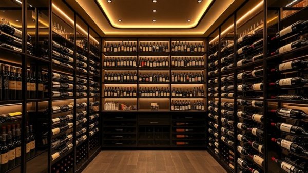 Luxurious wine cellar for wealthy millennial home buyers.