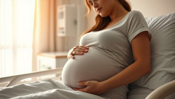Pregnant woman in hospital bed related to Michigan pregnancy exclusion law.