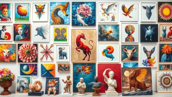 Collage showcasing artworks for Detroit Artists Market Annual Scholarship Awards.