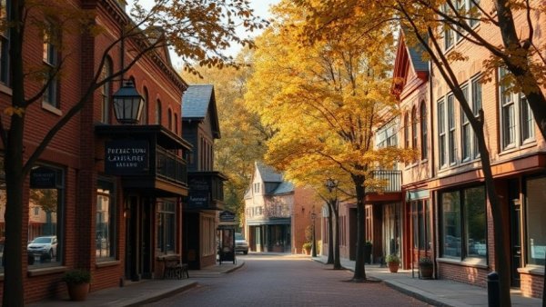 Charming street in one of the best small US cities for starting a business.
