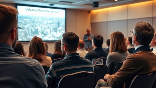 Freeport downtown revitalization meeting with community members and presenter.