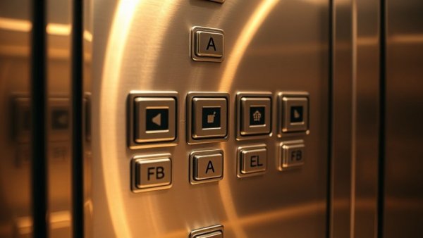 Elevator panel in senior housing showing floor buttons and controls.