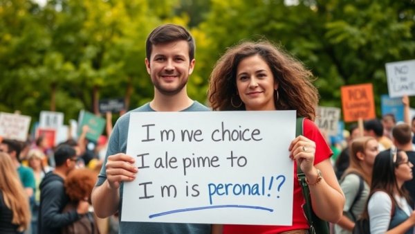 Protesters holding a sign about choice, reflecting Michigan pregnancy law medical decision.