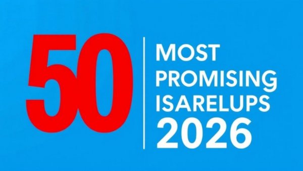 Modern design logo for Most Promising Israeli Startups 2026.