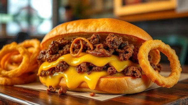 Mouthwatering sandwich and onion rings at Michigan lunch spots.