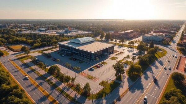 Aerial view of Augusta Tech automotive institute.