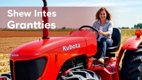 Kubota Hometown Proud Grant poster with woman on tractor.