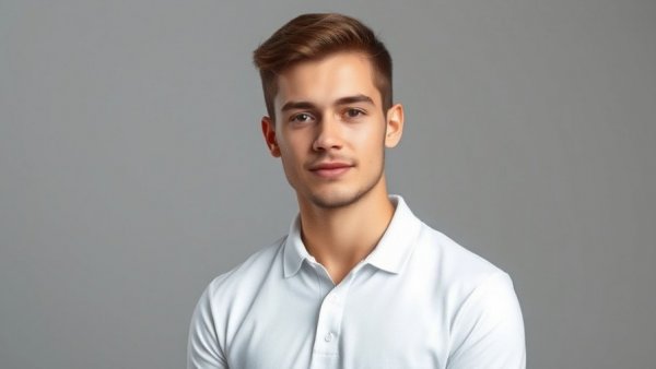 Confident man in white polo shirt posing with arms crossed.