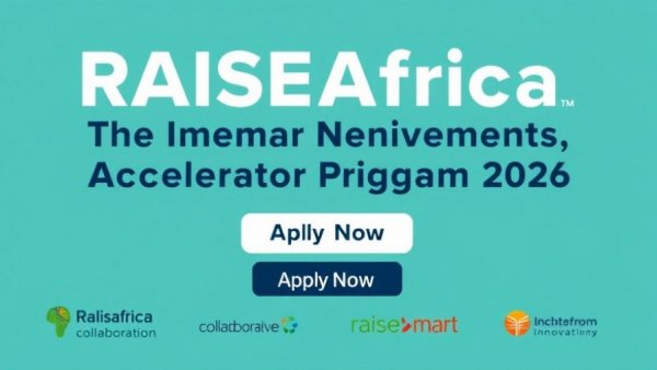 RAISEAfrica Renewables Accelerator Program 2026 promotional banner with apply now button.