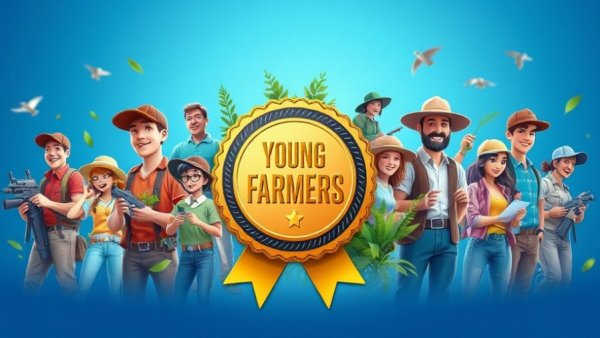 Young farmers collage for Michigan agriculture awards.