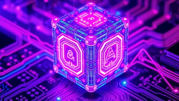 Futuristic AI cube on circuit board for sovereign AI strategies UK.