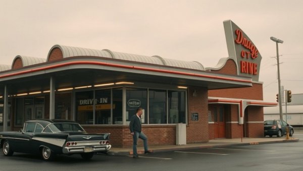 Daly Restaurant closing in Livonia drive-in scene with unique canopy.