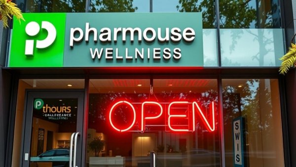 Pharmhouse Wellness facade with open sign, related to Michigan medical marijuana rescheduling.