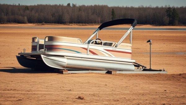Abandoned pontoon on dry lakebed near Edenville Dam.