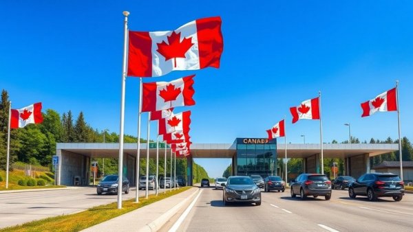 Canadian border crossing boosts domestic travel with busy lanes.